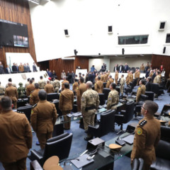 Solenidade lotou o Plenário da Assembleia Legislativa na manhã desta terça-feira (12).
Créditos: Valdir Amaral/Alep