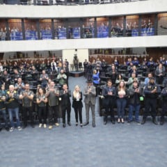 Os participantes lotaram o Plenário da Assembleia na noite desta quinta-feira (28).
Créditos: Valdir Amaral/Alep