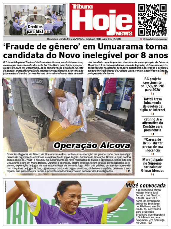 Tribuna Hoje | Edição 26/09/2025