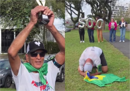 Aos 65 anos, Altamiro Rodrigues conclui corrida de 500 km de Cascavel a Curitiba