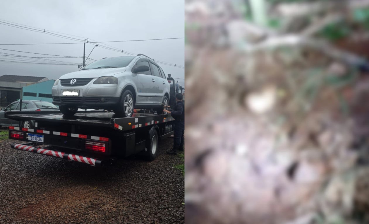 Polícia localiza carro de homem que foi morto e enterrado em área rural de Cascavel
