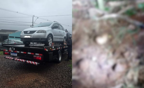 Polícia localiza carro de homem que foi morto e enterrado em área rural de Cascavel