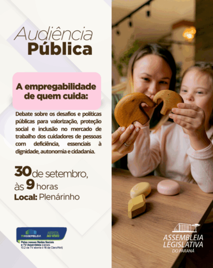 Participe da audiência pública na ALEP sobre a empregabilidade de cuidadores e as suas necessidades no mercado de trabalho - Foto: Mylena Oliveira