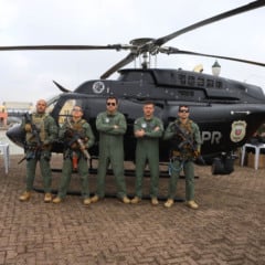 O Governo do Paraná apresenta cinco novos helicópteros para fortalecer a segurança pública do Estado e ampliar a frota aérea - Foto: Ari Dias/AEN