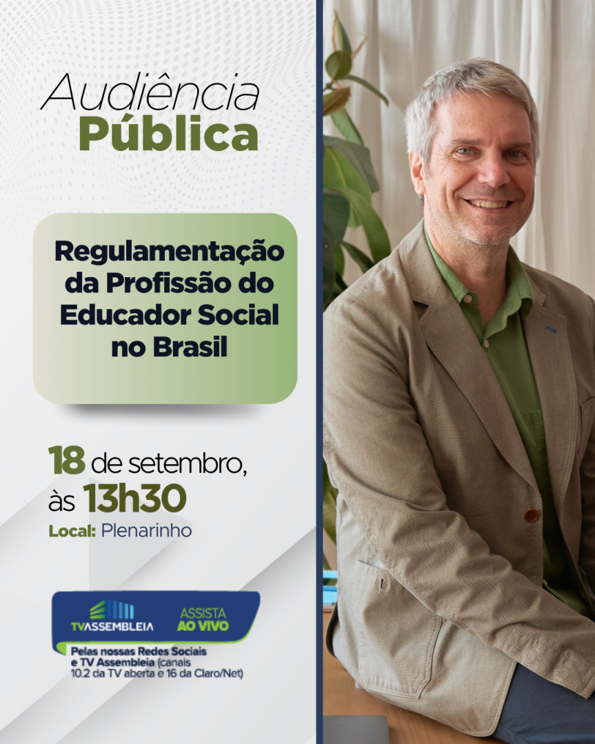 Saiba mais sobre a audiência pública da ALep para regulamentar a profissão de educador social no Paraná em 18 de setembro - Foto: Anne Botero