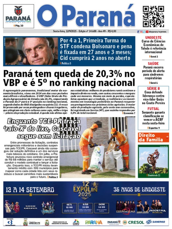 O Paraná | Edição 12/09/2025