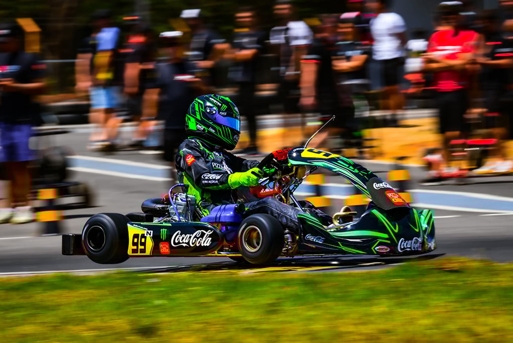 Dudu Pagliaro brilha na 9ª etapa da Copa São Paulo Light de Kart, competindo com consistência apesar de problemas de saúde - Foto: Divulgação