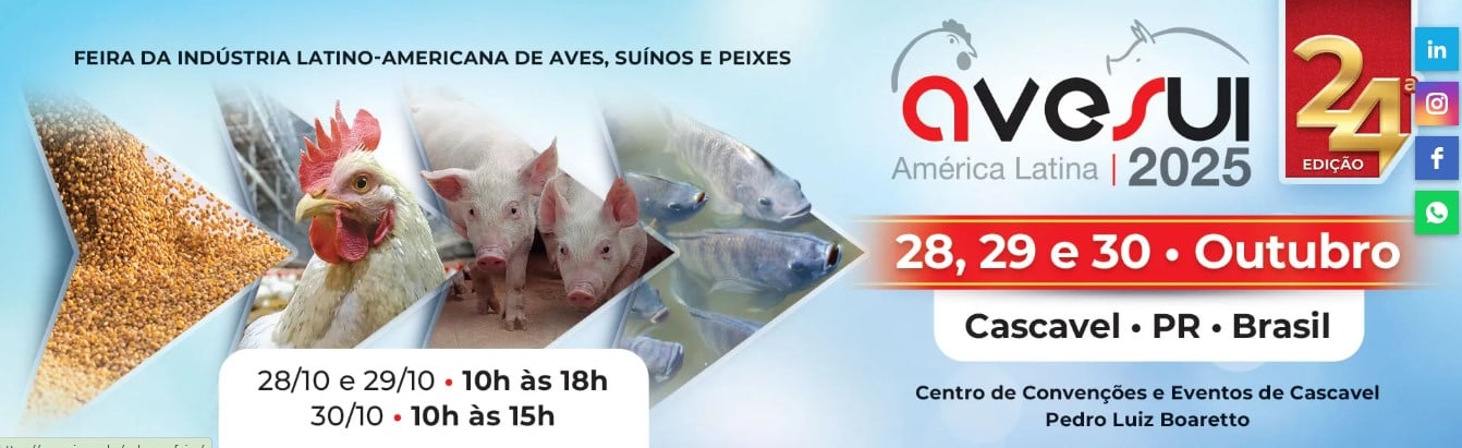Participe da 24ª edição da AveSui e descubra as inovações em avicultura, suinocultura e tilapicultura no Brasil - Foto: Divulgação