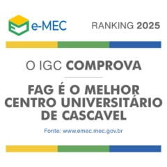 FAG é o melhor Centro Universitário de Cascavel, segundo o MEC