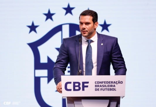 Presidente da CBF, Samir Xaud, apresentou as principais mudanças no calendário - Foto: Rafael Ribeiro/CBF