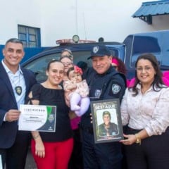 Guarda Municipal é homenageado após salvar criança de um ano em Toledo