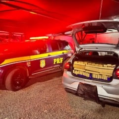 Motorista de 23 anos foi preso; veículo era furtado e tinha placas clonadas - Foto: PRF