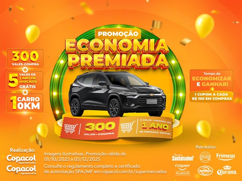 Copacol lança promoção "Economia Premiada" na comemoração de 62 anos