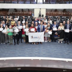A Assembleia Legislativa do Paraná celebra os 80 anos do Sindijor e a importância da imprensa na democracia - Foto: Valdir Amaral/Alep