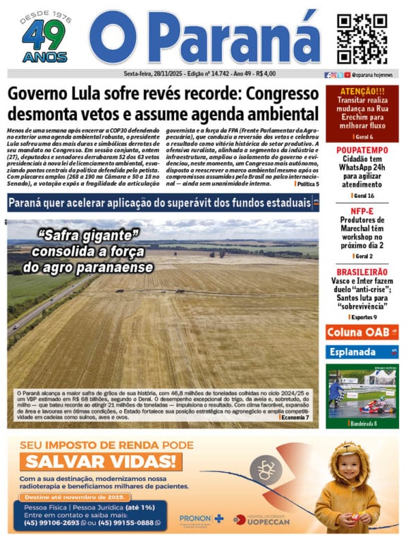 O Paraná | Edição 28/11/2025