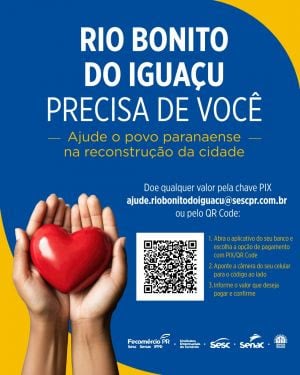 Ajude as vítimas da tempestade em Rio Bonito do Iguaçu com doações de alimentos e itens essenciais para a recuperação - Foto: Divulgação