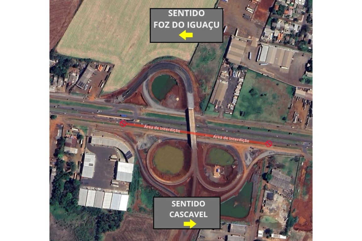 BR-277 em Foz do Iguaçu terá interdição parcial a partir desta quinta-feira BR-277 em Foz do Iguaçu terá interdição parcial a partir desta quinta-feira
