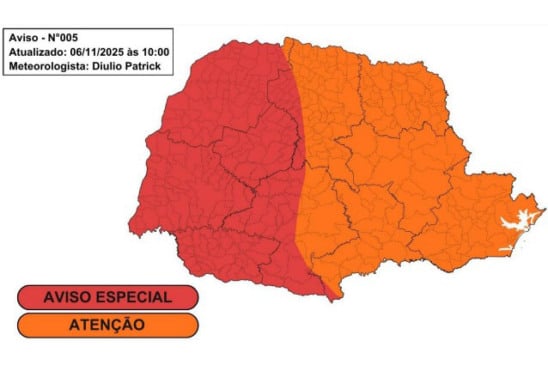 Tempestades de sexta devem ter ventos acima de 80 km/h e chuvas superiores a 50 mm