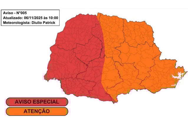 Tempestades de sexta devem ter ventos acima de 80 km/h e chuvas superiores a 50 mm Tempestades de sexta devem ter ventos acima de 80 km/h e chuvas superiores a 50 mm