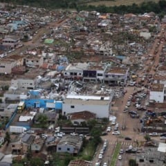 Ratinho Junior decreta estado de calamidade pública em Rio Bonito do Iguaçu após tornado