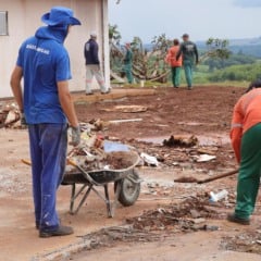 Saiba como o número de custodiados para a reconstrução de Rio Bonito aumentou e as ações realizadas após o tornado - Foto: Ruan Felipe/SESP-PR