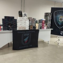 GM apreende mounjaro e outras mercadorias de descaminho na Rodoviária de Cascavel