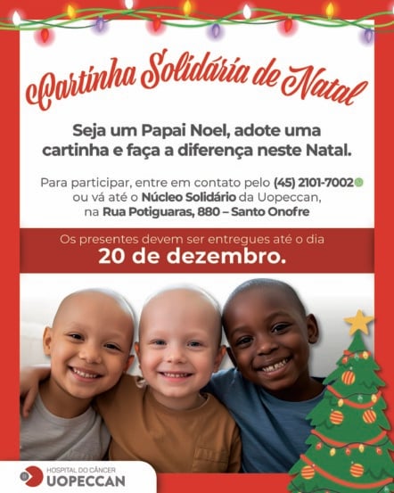 Conheça a Uopeccan e como as cartinhas ao Papai Noel trazem esperança às crianças em tratamento contra o câncer - Arte: Divulgação