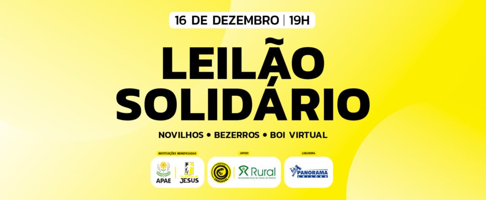 Leilão Solidário beneficiará APAE de Cascavel e projeto Talentos de Jesus
