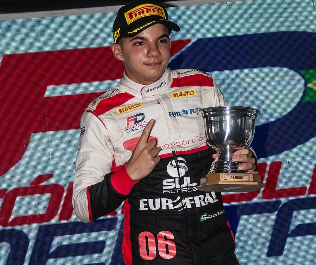 Guilherme Moleiro brilhou em São Paulo, conquistando a vitória e o vice-campeonato na temporada 2025 da Fórmula Delta - Foto: Divulgação Guilherme Moleiro brilhou em São Paulo, conquistando a vitória e o vice-campeonato na temporada 2025 da Fórmula Delta - Foto: Divulgação