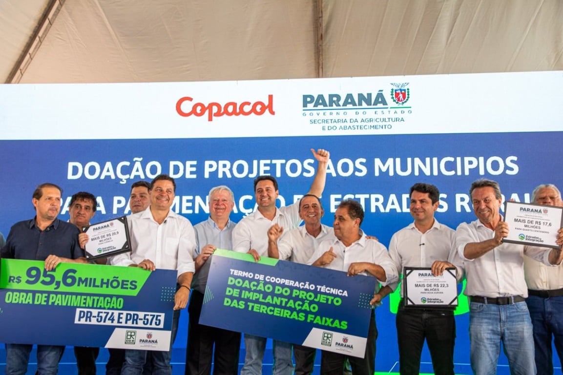 Copacol comemora pavimentação de rodovias que consolida circuito agro Copacol comemora pavimentação de rodovias que consolida circuito agro