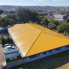 A nova cobertura em steel frame no Cmei Para&iacute;so da Crian&ccedil;a melhora a educa&ccedil;&atilde;o em Cascavel com mais seguran&ccedil;a e conforto - Foto: Secom