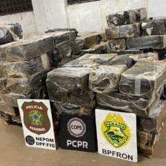 A Polícia Militar do Paraná apreendeu quase quatro toneladas de maconha no Oeste, resultando em prejuízos ao crime organizado - Foto: PMPR