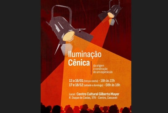 Cascavel recebe oficinas gratuitas de Iluminação Cênica