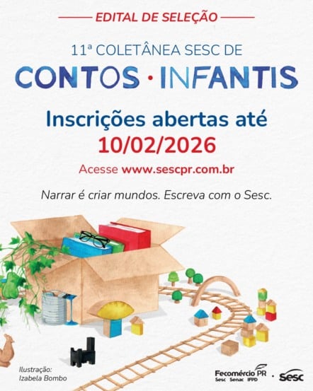Sesc PR abre inscrições para a 11ª Coletânea Sesc de Contos Infantis