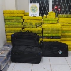 Polícia Militar desarticula tráfico de drogas em Cascavel. Mais de uma tonelada de maconha foi apreendida na ação - Foto: Divulgação