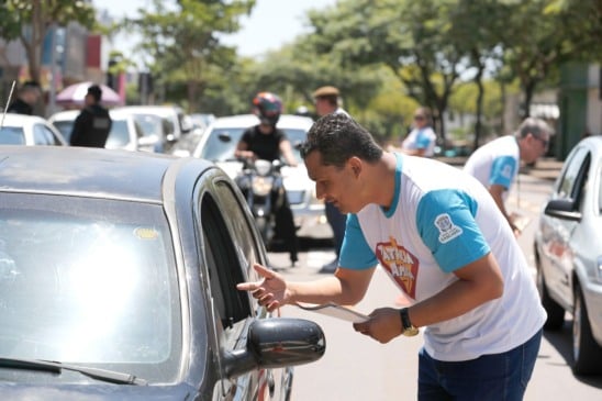 Blitz da Prevenção enfatiza combate ao uso de drogas e conscientiza sobre a não doação de esmolas