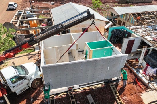Rio Bonito do Iguaçu: quinze casas novas estão em construção na cidade
Foto: Arnaldo Neto/AEN