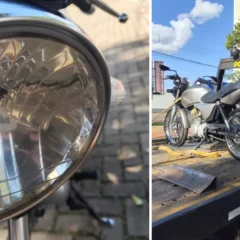 Motorista em Cascavel foi flagrado sem CNH e com irregularidades na motocicleta durante opera&ccedil;&atilde;o da PPTRAN - Foto: Divulga&ccedil;&atilde;o