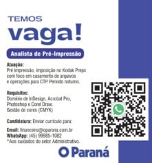Est&aacute; procurando emprego? Temos vaga para Analista de Pr&eacute;-Impress&atilde;o
