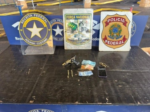 Homem é detido com pistola e munições na Ponte da Amizade