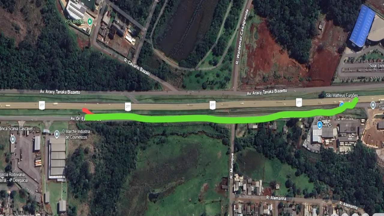 Obra da trincheira do Cascavel Velho provoca nova mudança no trânsito da BR-277