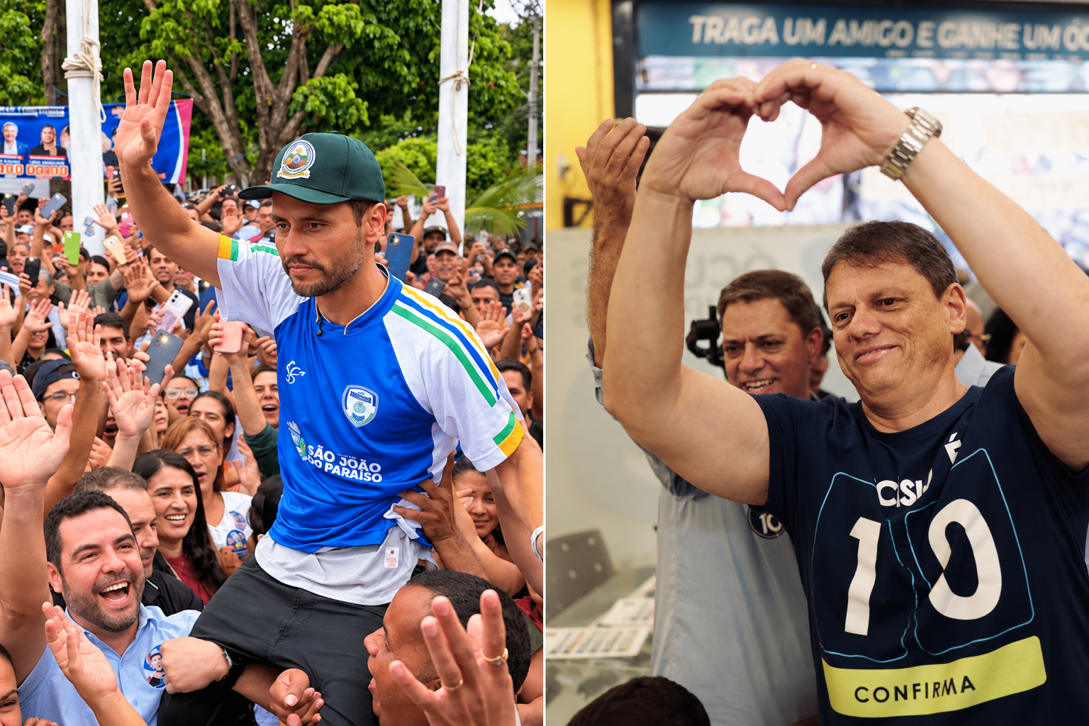 Tarcísio e Cleitinho fortalecem Flávio nos dois maiores colégios eleitorais