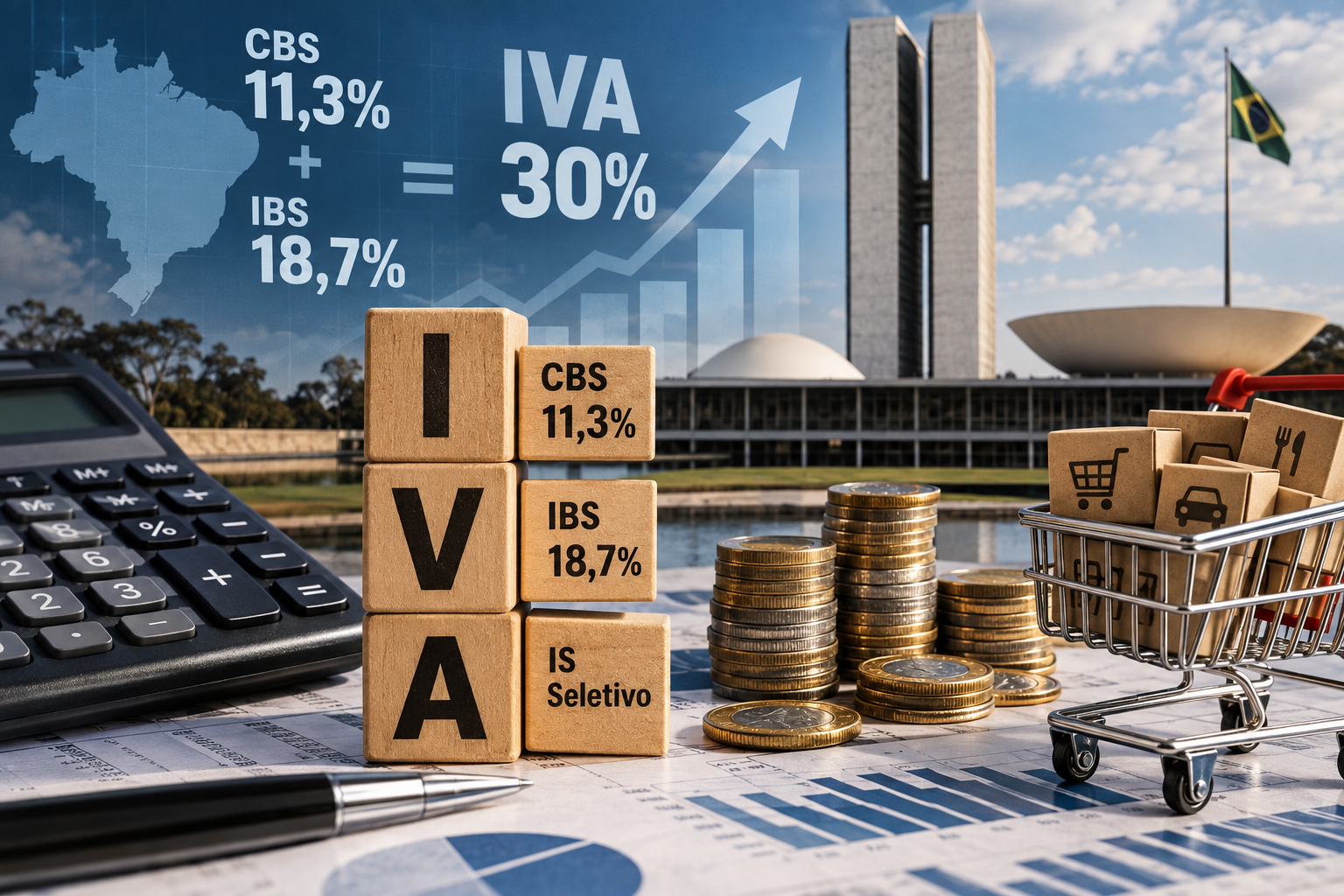 Reforma tributária: IVA brasileiro pode chegar a 30%, um dos maiores do mundo