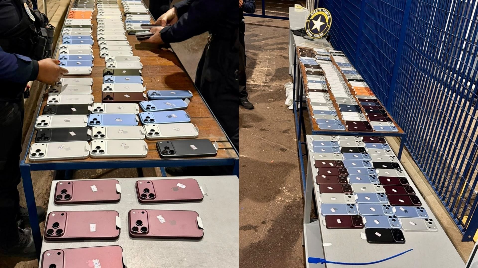Receita Federal encontra 126 celulares escondidos no painel de carro na BR-277; apreensão chega a R$ 800 mil