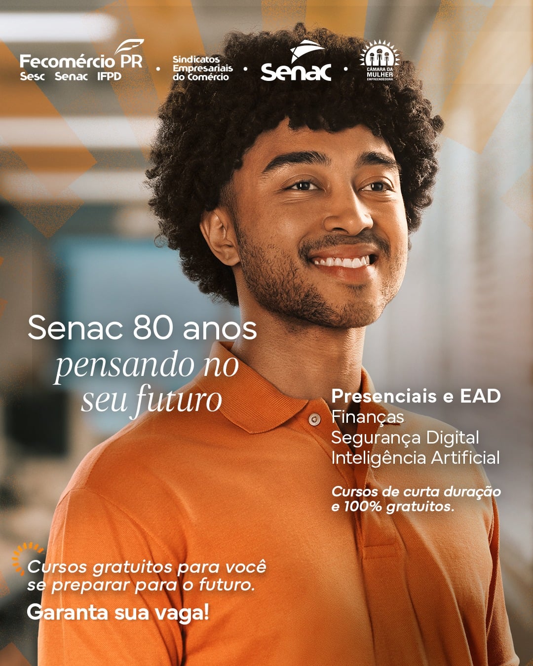 Senac PR abre 7 mil vagas gratuitas em cursos sobre finanças, segurança digital e inteligência artificial