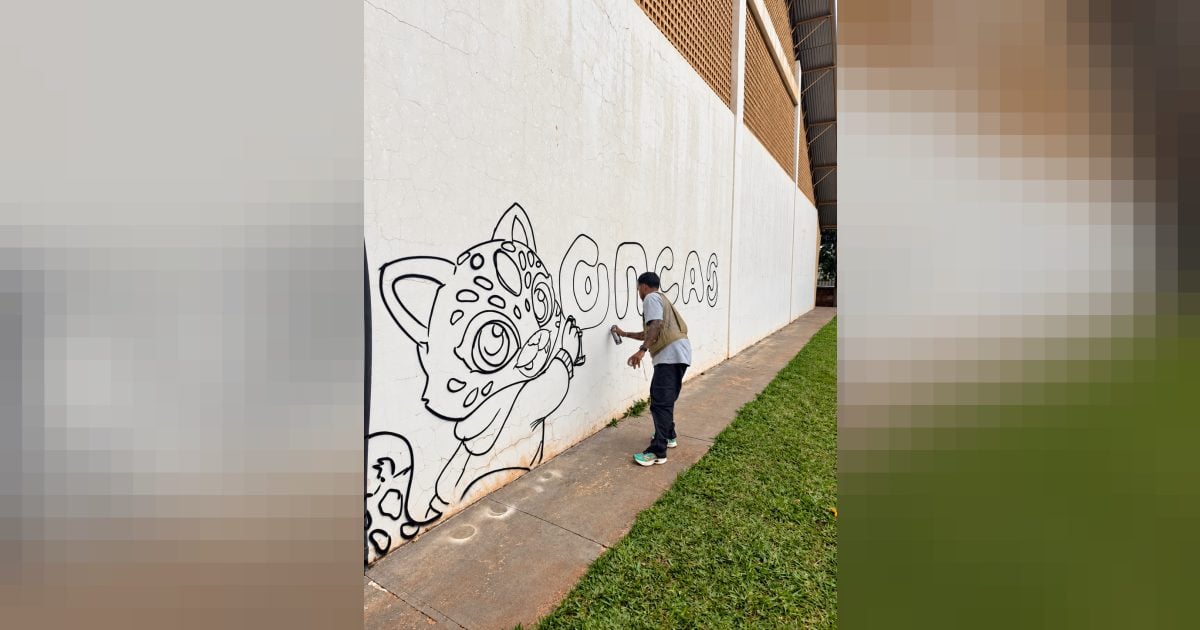 Em Matelândia, arte urbana destaca a onça-pintada e reforça identidade ambiental