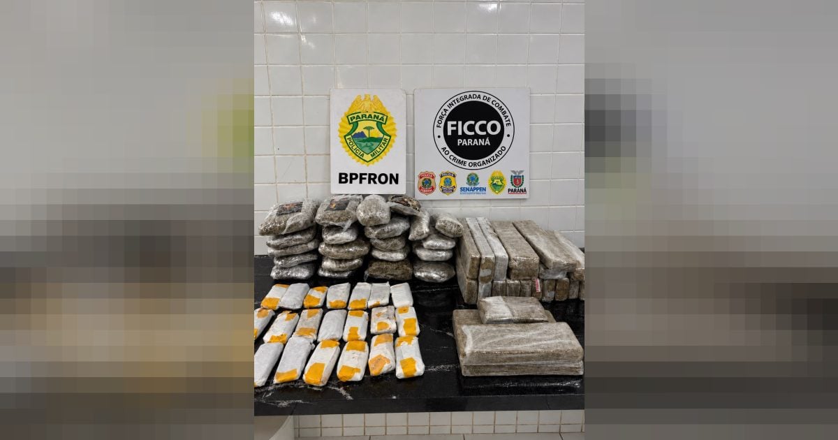 Dois homens são presos e adolescente é apreendida com mais de 22 quilos de drogas na BR-277